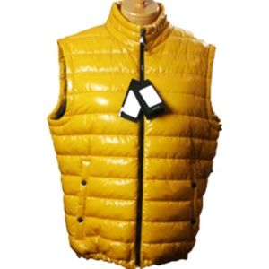 New Hugo Boss Cilla Water Repellent Vest in Gold Yellow